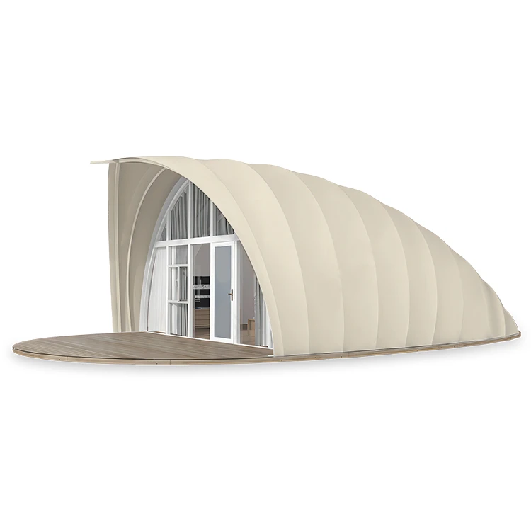 Tente de glamping en forme de coquille